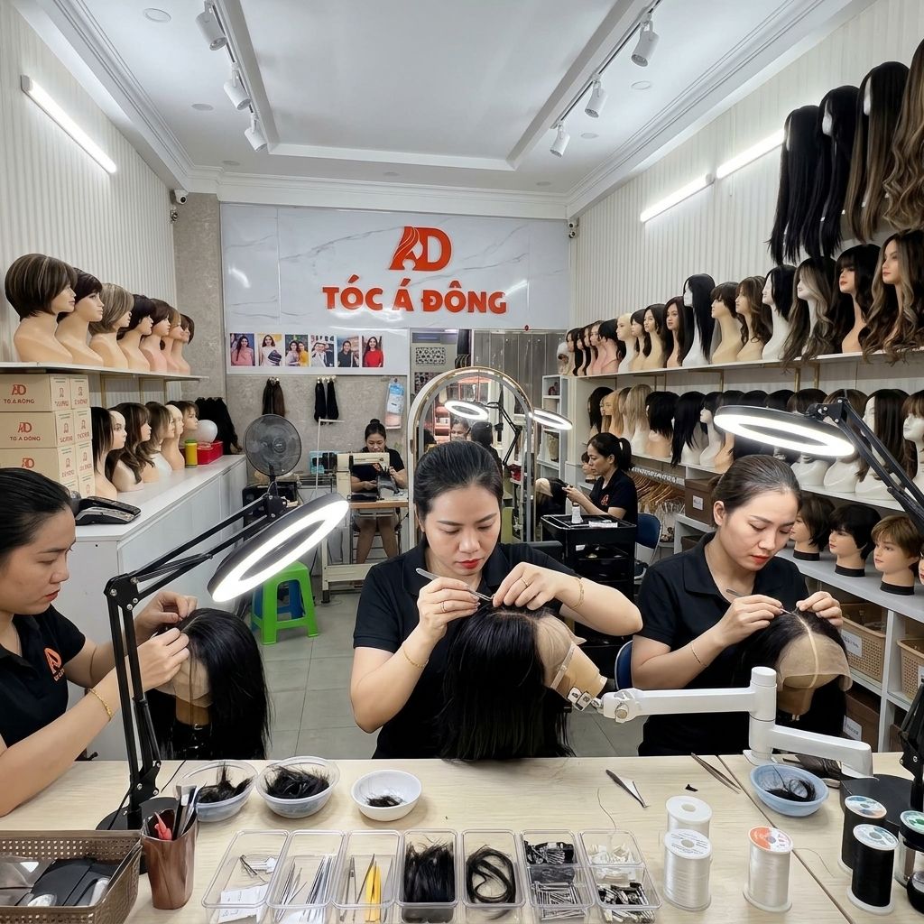 Xưởng Sản Xuất Tóc Giả Theo Yêu Cầu TPHCM: Chất Lượng 100% Tóc Thật