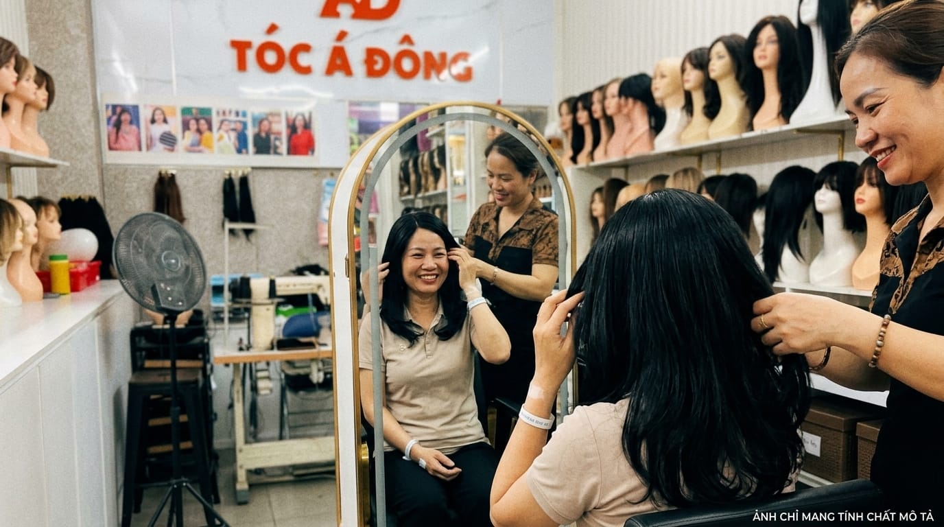 Tìm lại nụ cười và sự tự tin: Địa chỉ tóc giả tóc thật gần Bệnh viện Ung Bướu TPHCM cho bệnh nhân điều trị