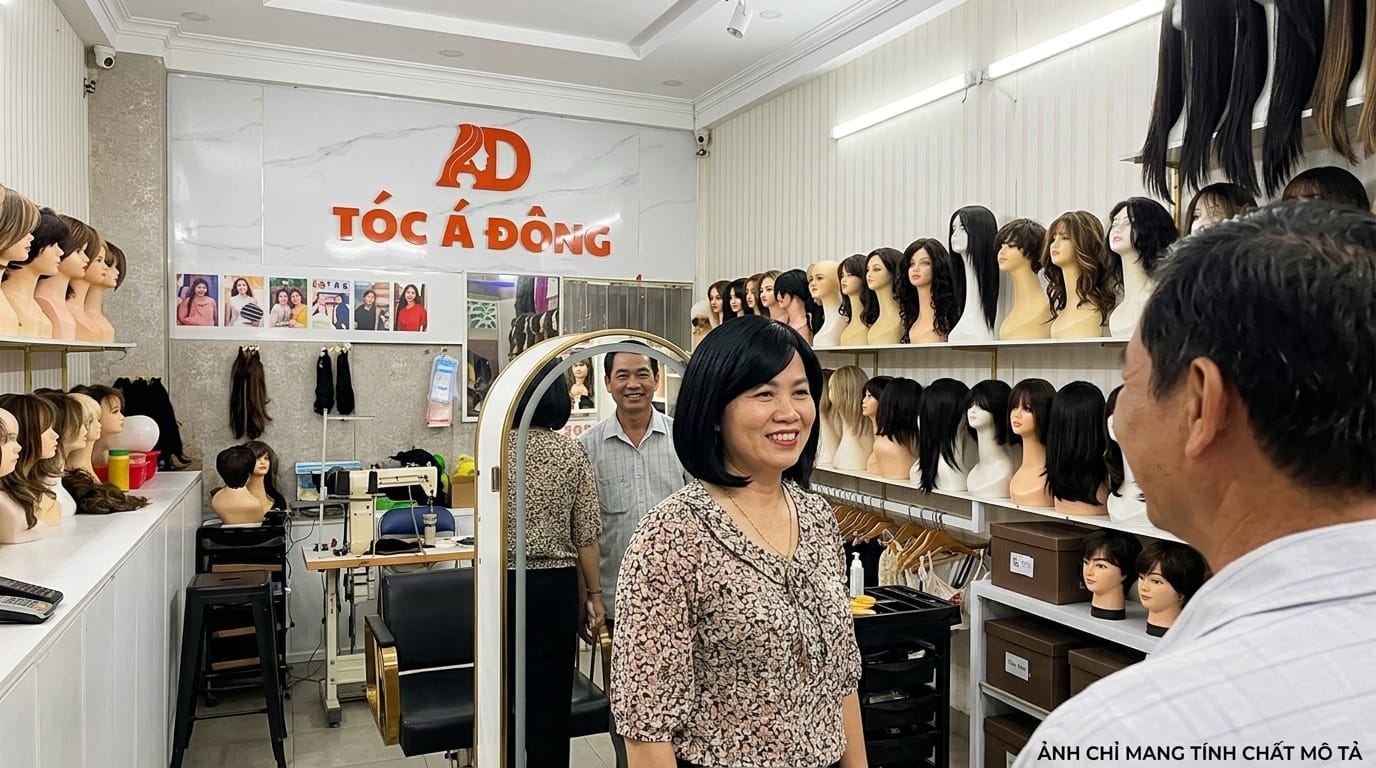 Kinh nghiệm tìm cửa hàng tóc giả Biên Hòa Đồng Nai chuẩn tóc thật 100%: Bí quyết tránh bẫy tóc nilon