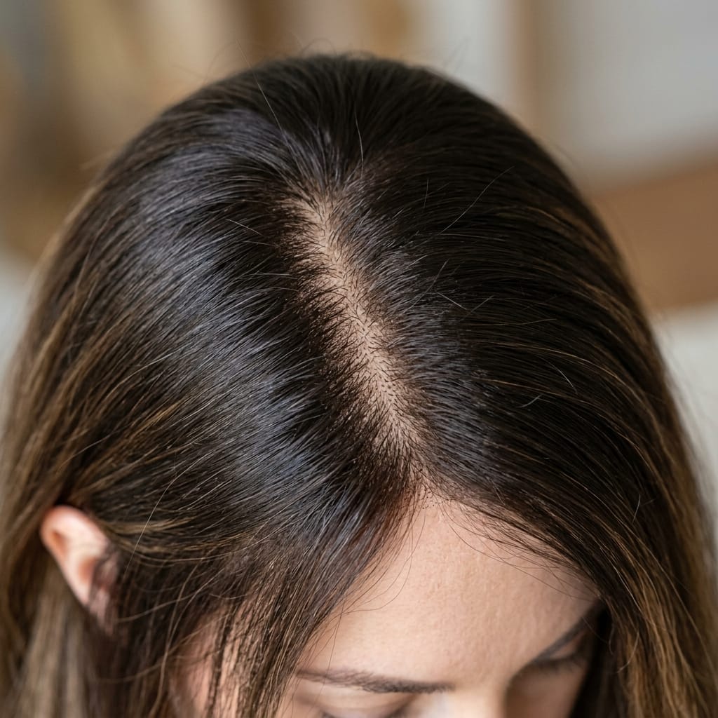 Đường rẽ ngôi da đầu nhân tạo PU Skin siêu chân thật