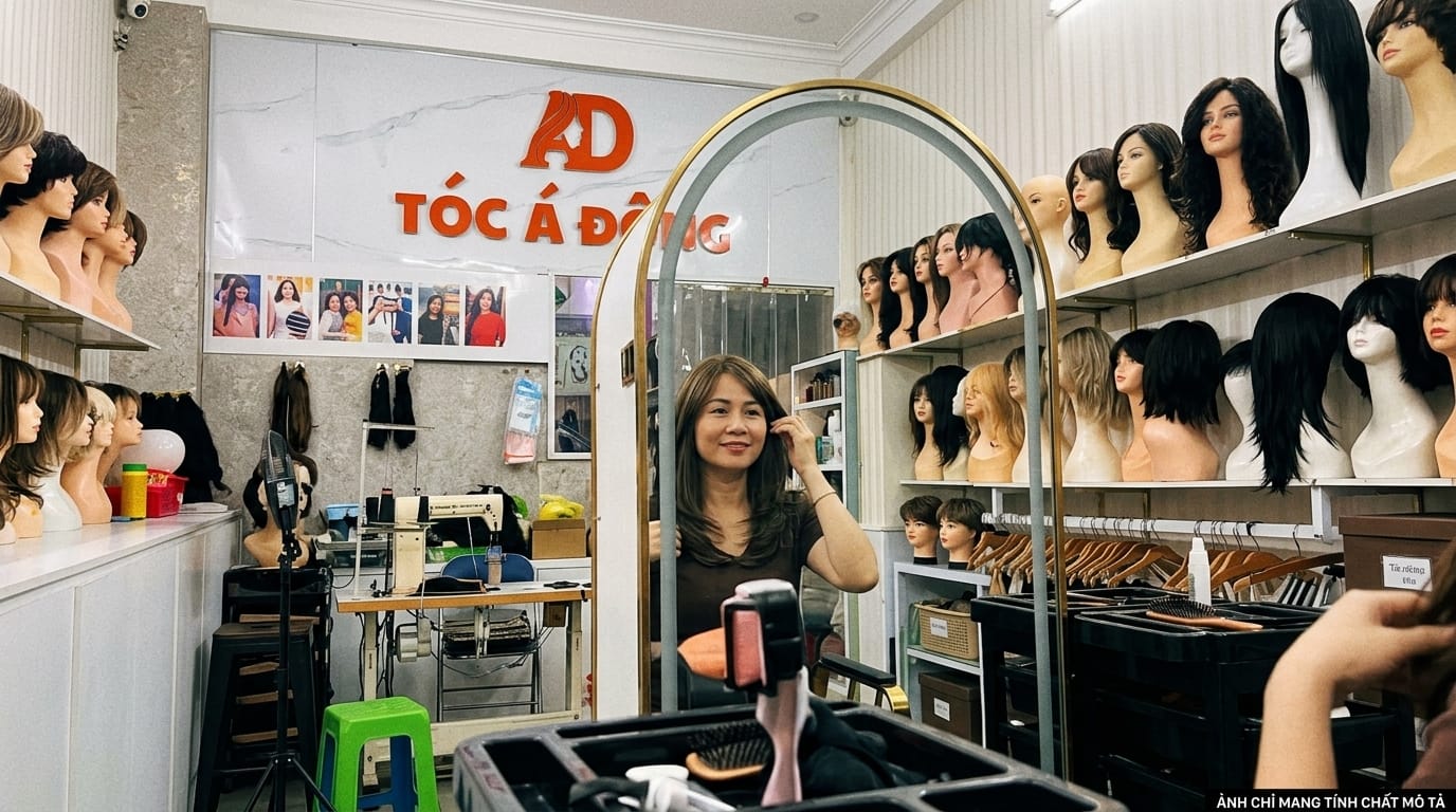 Khách hàng an tâm trải nghiệm phom tóc thoáng mát nhẹ nhàng tại showroom Tóc Á Đông