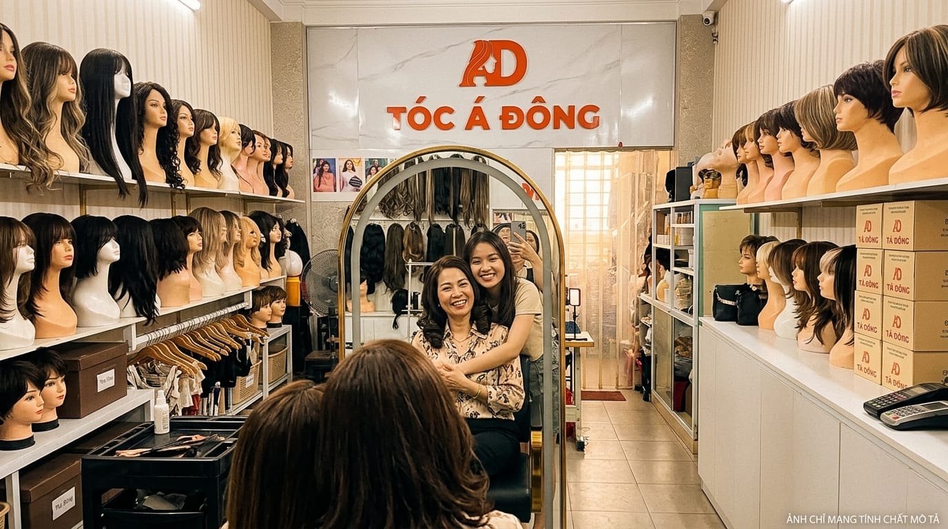 Nụ cười hạnh phúc và niềm tin cuộc sống được thắp sáng tại showroom Tóc Á Đông