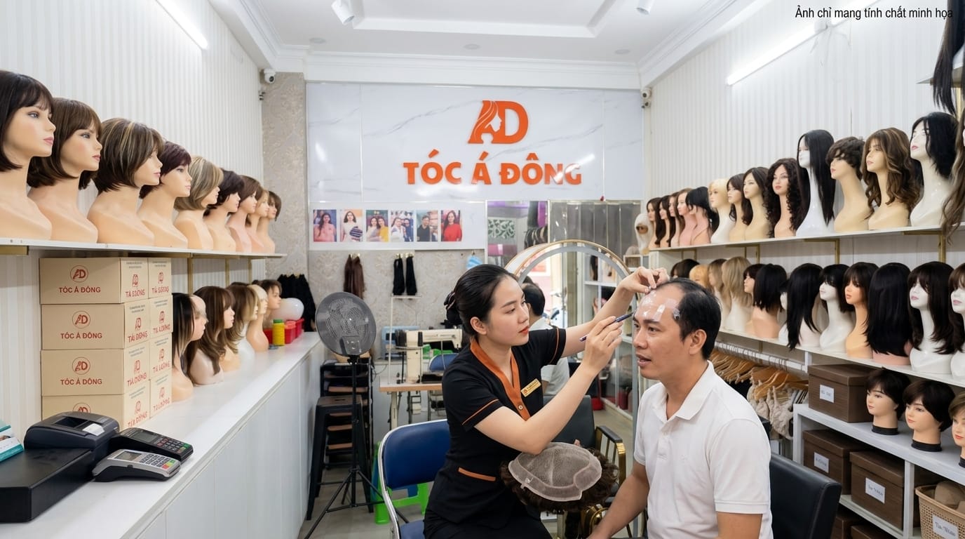Chuyên viên Tóc Á Đông trực tiếp hướng dẫn kỹ thuật đo rập màng bọc trán chuẩn xác qua video call