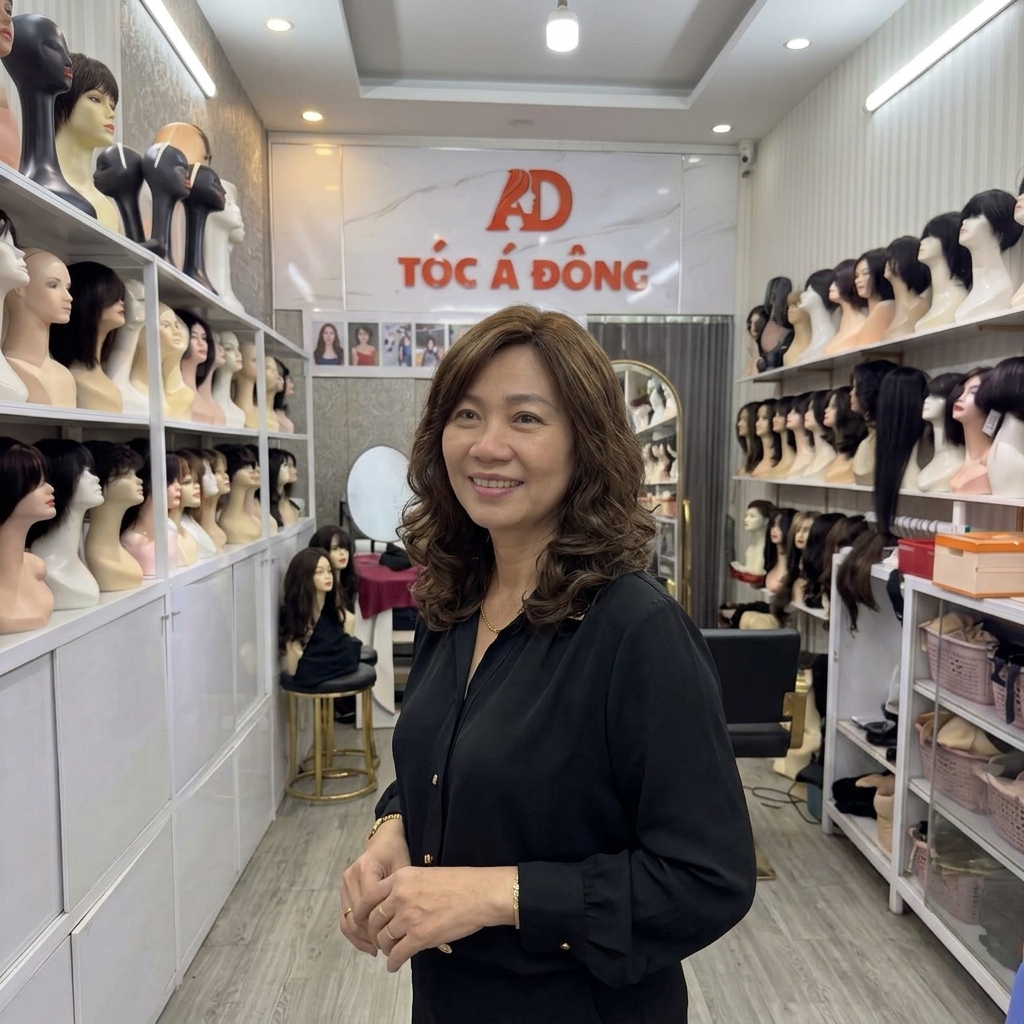 Tóc giả nữ trung niên sang trọng: Bí quyết 
