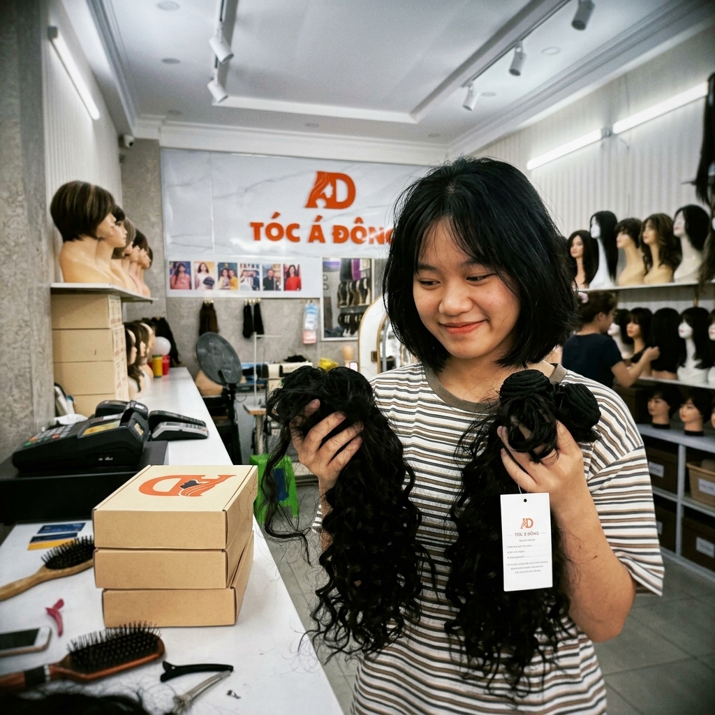 Cửa hàng tóc giả kẹp phím uy tín Tóc Á Đông tại TP.HCM