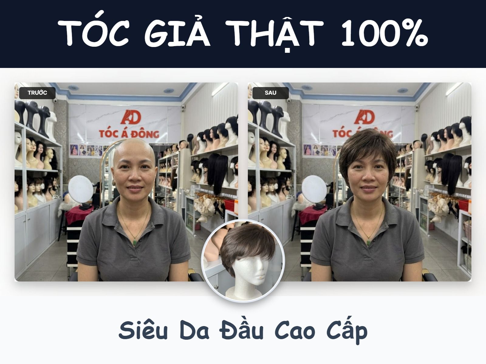 Tóc Dài 70cm Nguyên Đầu Nữ