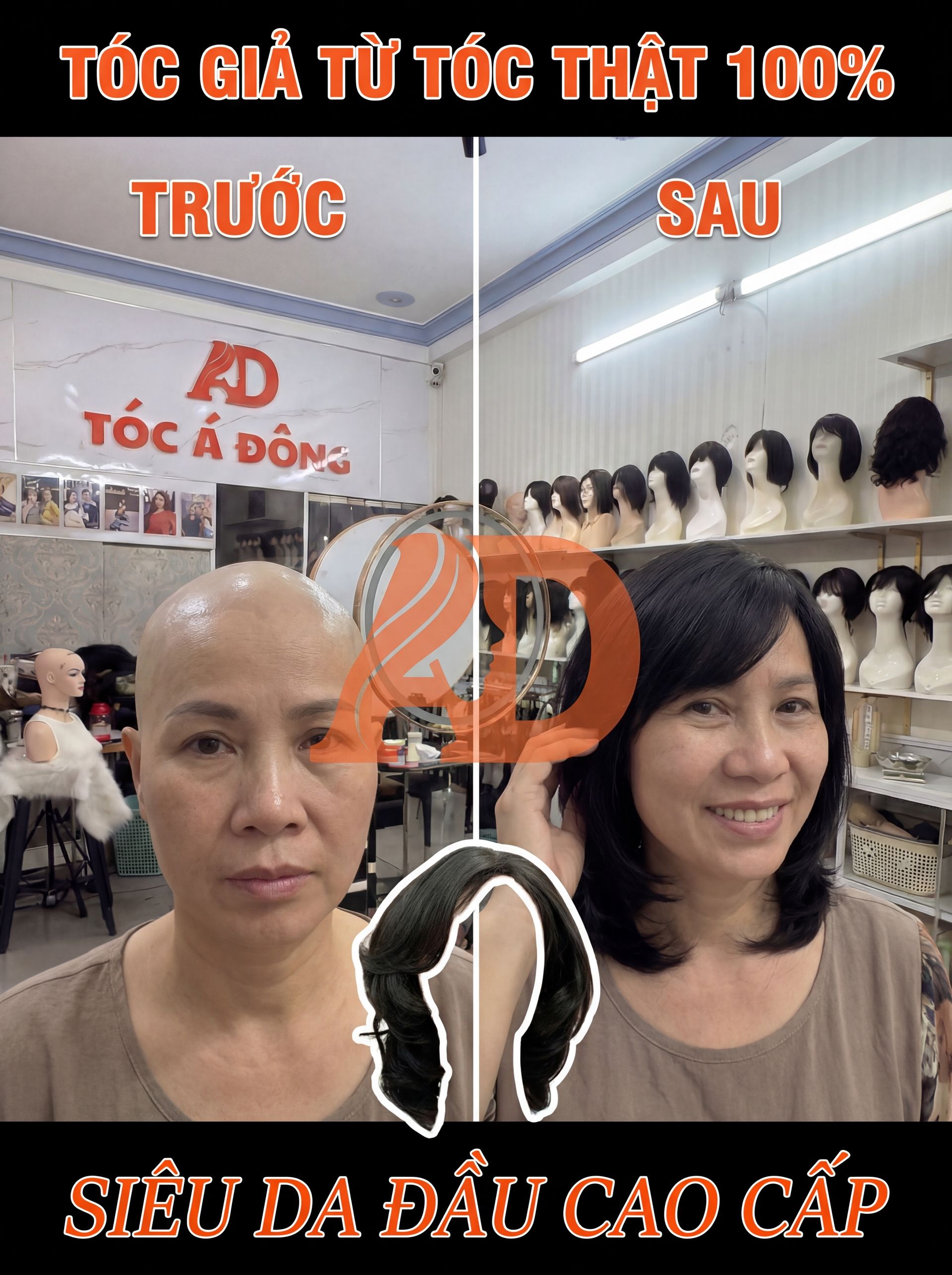 Tóc Lở 30cm Nguyên Đầu Nữ