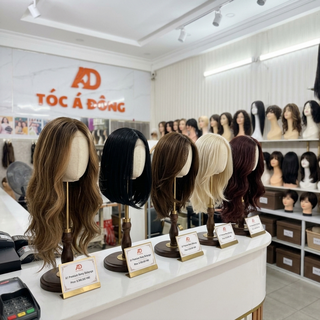 Sản phẩm tóc giả làm từ 100% tóc thật