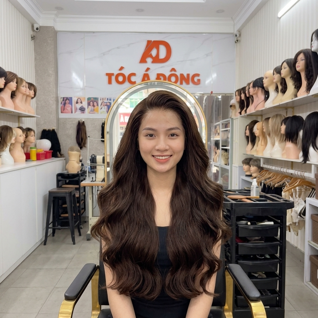 Tóc Dài 60cm Nguyên Đầu Nữ