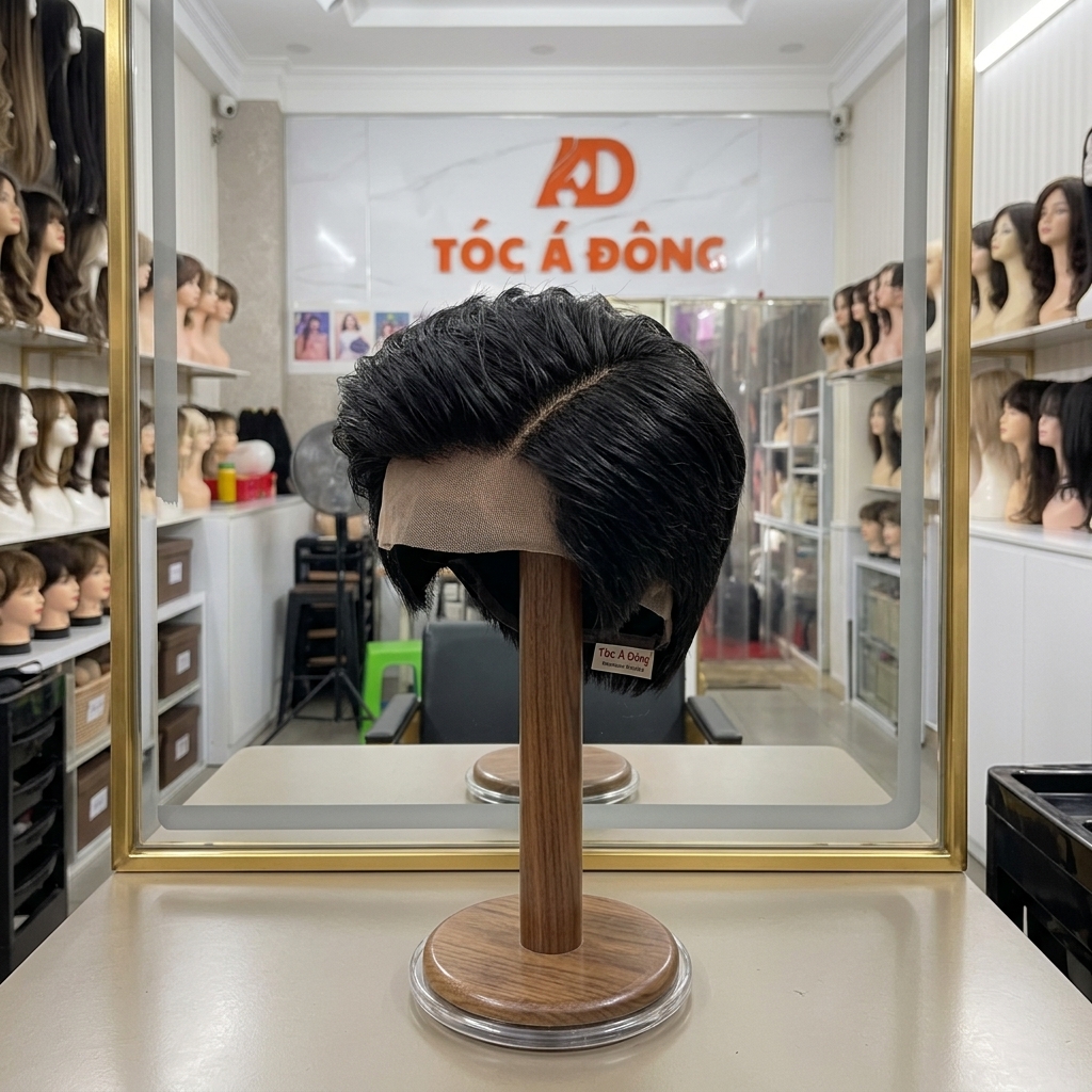 Tóc Giả Nam Nguyên Đầu (Khung Co Giãn May Đo Theo Vòng Đầu)
