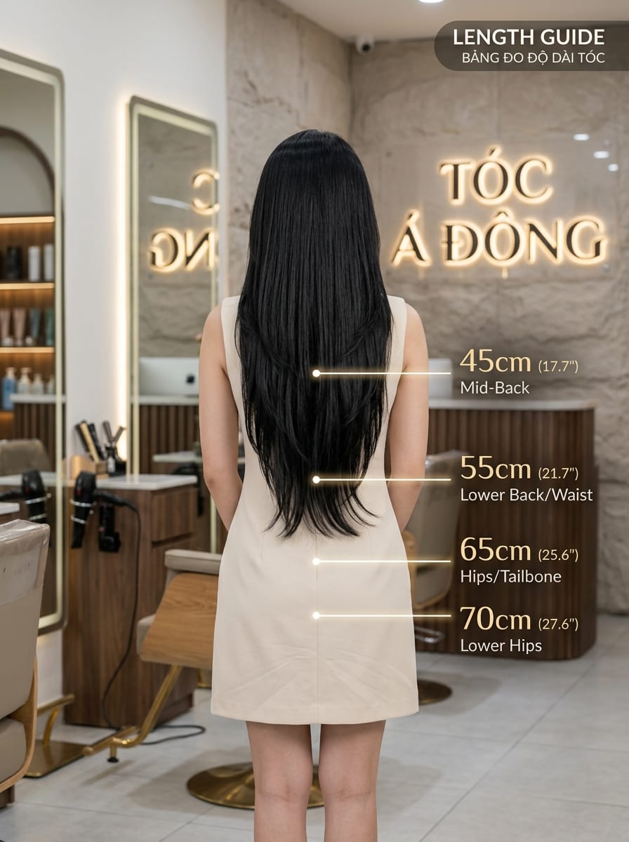 Tóc Phím Kẹp Nữ 9 Dải (VIP Salon Pro Đa Kích Thước - 100% Tóc Thật Loại 1)