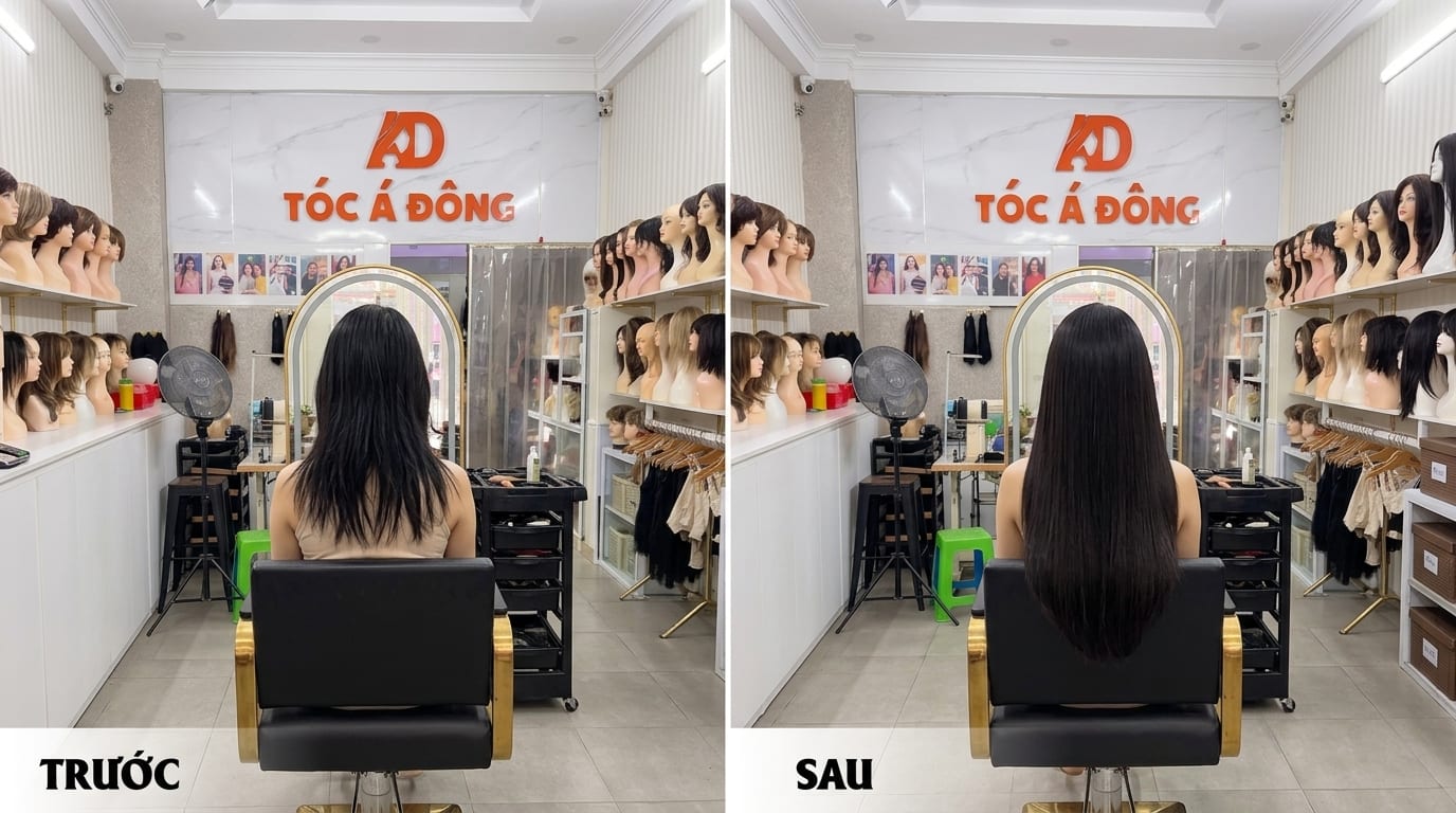 Tóc Phím Kẹp Nữ 1 Dải (Phím Đơn Thao Tác 30s - 100% Tóc Thật Loại 1)