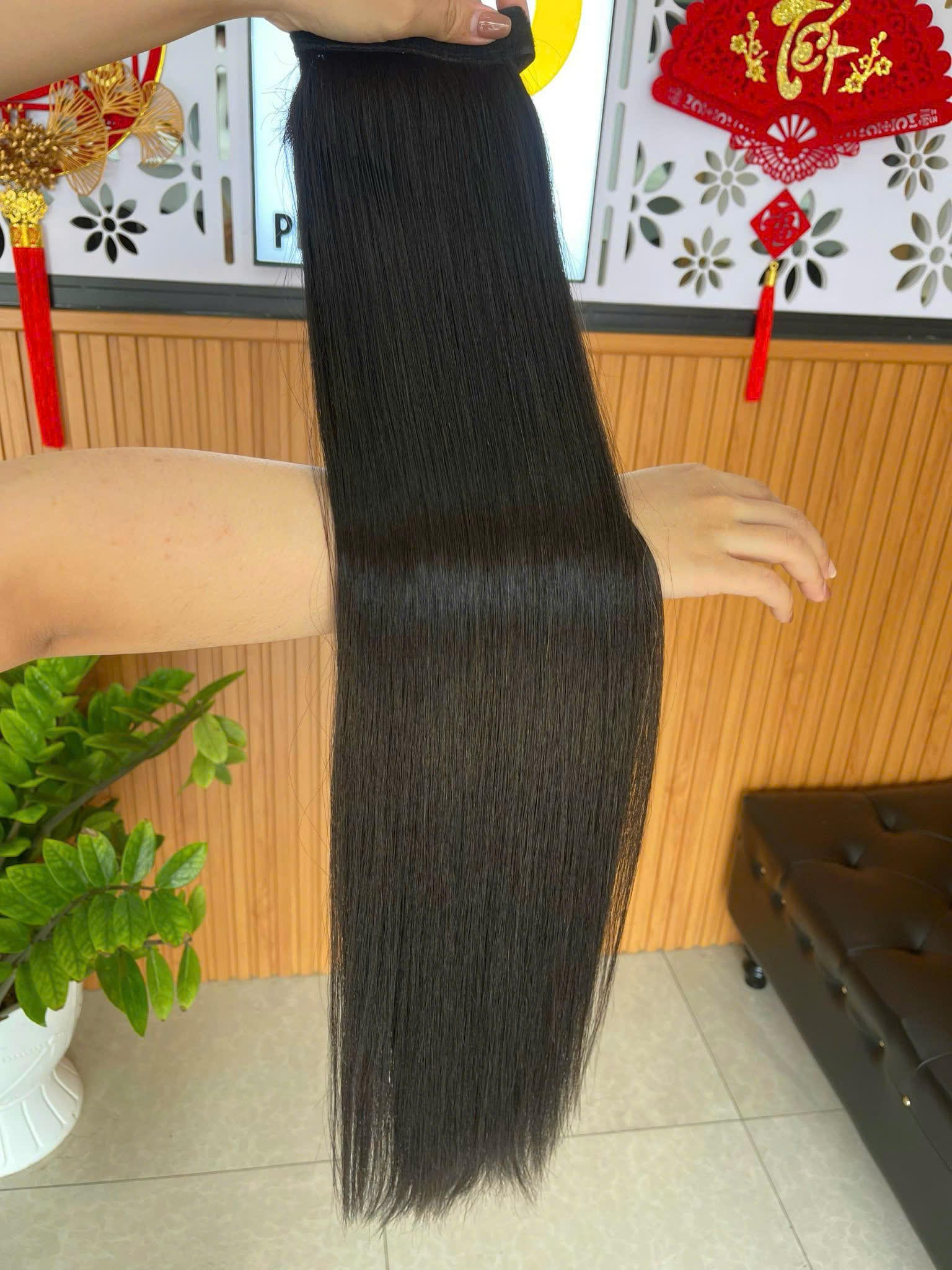 Tóc Cột Đuôi Ngựa (Dán Velcro Tàng Hình - 100% Tóc Thật Loại 1)