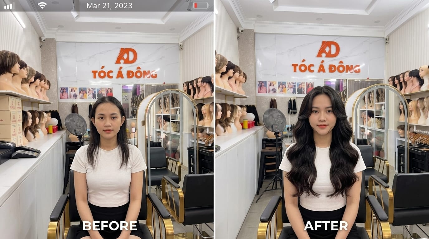 Tóc Phím Kẹp Nữ 3 Dải (1 Gáy + 2 Mai Ôm V-Line - 100% Tóc Thật Loại 1)